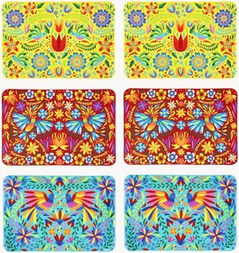 Set di 6 tovagliette americane Mexican Flowers
