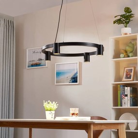 Arcchio Lampada a sospensione Brinja, nero, Ø 64 cm, a 4 luci, GU10