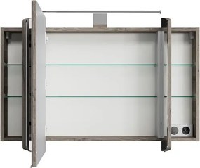 Specchio Contenitore Con Illuminazione Cassca PELIPAL legno caldo L 100 x H 67 x P 17 cm