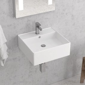 Lavabo Sospeso 46,5x46,5 Cm Karag Bianco Lucido