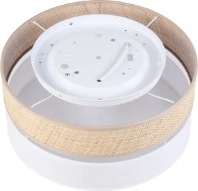 Plafoniera SIRJA DOUBLE BOHO 2xE14/15W/230V Ø 35 cm beige/bianco