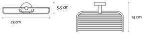 Kamalu - portaoggetti doccia a griglia in acciaio inox 23cm | mira-c