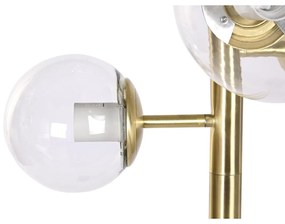 Lampada da Terra DKD Home Decor Cristallo Nero Dorato Metallo 50 W (42 x 42 x 170 cm)