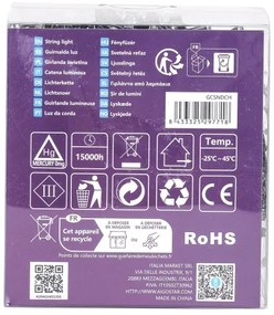 Aigostar - Catena LED natalizia da esterno 300xLED/8 funzioni 15,3m IP44 bianco freddo