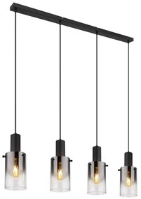 Globo 15907-4H - Lampadario a sospensione con filo FLORENTINA 4xE27/40W/230V nero