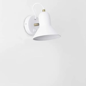 Faretto da parete ASTAMA 1xE27/40W/230V bianco/ottone