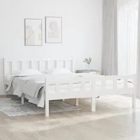 Giroletto Bianco in Legno Massello 150x200 cm 5FT King Size 810685