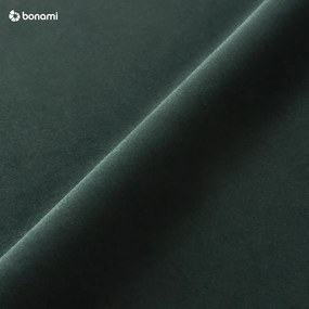 Poggiapiedi in velluto verde scuro Shel - Ghado