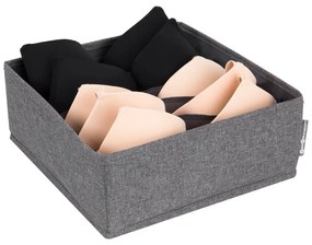 Organizzatore per cassetti grigio con cassetto a scomparti, 29 x 11 cm - Bigso Box of Sweden