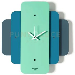 Orologio da parete empire petrolio,blu oltremare,verde acqua