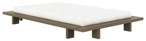 Letto singolo marrone in pino massiccio con rete inclusa 120x200 cm Japan – Karup Design