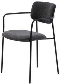 Sedia da pranzo grigio scuro Zama - Unique Furniture