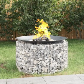 Caminetto A Gabbione Ø 100 Cm Ferro Zincato /