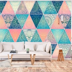 Fotomurale  Oriental Triangles  Colore Bianco, Dimensioni e Misure 100x70