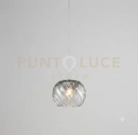 Sospensione 1 luce attacco e27 con cavo cm 250 con vetro 1242 delta...