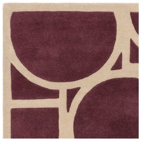 Tappeto di lana marrone scuro 160x230 cm Metro Plum - Asiatic Carpets