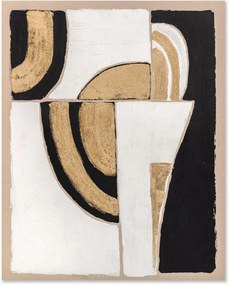 Quadro su tela dipinto a mano Black and Gold