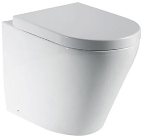 Vaso WC filomuro SENSEA compacta , sedile incluso P 55 x L 36 x H 39.5 cm bianco