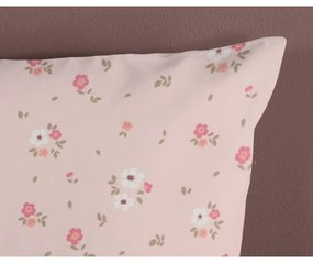 Set copripiumino e federa da bambini rosa/marrone in cotone per letto singolo 140x200 cm Avera – Good Morning