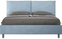 Letto Matrimoniale 160x200 cm con Rete e Contenitore Antea Azzurro