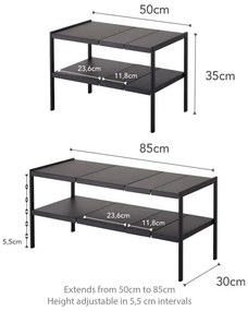 Ripiano aggiuntivo in metallo Tower - YAMAZAKI