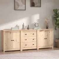 Credenza 210x35x80 cm in Legno Massello di Pinocod mxl 77365