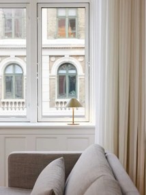 Halo Design 800841 - Lampada da tavolo ricaricabile e dimmerabile HYGGE, LED 3W/4000 mAh IP54, ottone