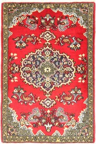 Ghom Tappeto 80 x 110 Rosso (Iran) Annodato A Mano