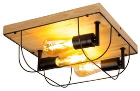 Plafoniera scandinavo Plafoniera scandinavo Pescatore 3 x E27 nero IP20, 3XE27