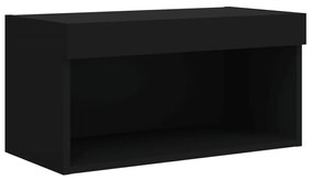 Mobile Porta TV con Luci LED Nero 60x30x30 cm