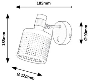 Rabalux - Applique 1xE27/9W/230V