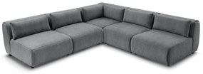 Divano angolare grigio (variabile) Jeanne - Bobochic Paris