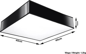 Plafoniera nera a soffitto Mitra - Sollux