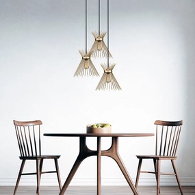 Lampada a sospensione in metallo color oro ø 34 cm Izmir - Squid Lighting