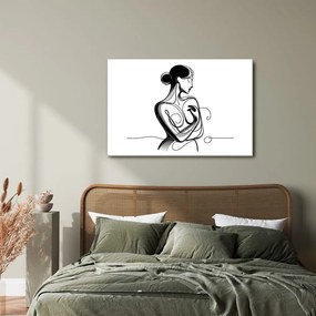 Quadro su tela – Corpo femminile in linee artistiche