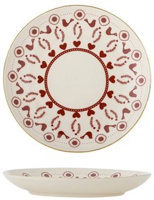 Piatto da dolce color crema in gres a tema natalizio ø 16 cm Jolly – Bloomingville