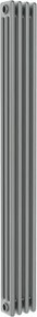 Termosifone in acciaio tubolare 3 colonne 4 elementi interasse 1935 mm ERCOS Comby grigio titanio