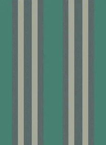 Streifentapete Polo Stripe von Cole & Son - Teal & Gilver