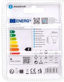 Lampadina LED GU10/6W/230V 6500K - Aigostar