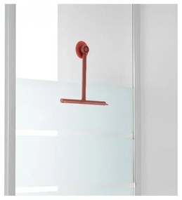 Tergivetro doccia rosso in plastica antigraffio con ventosa Spring