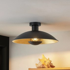Plafoniera soffitto Narisara Lindby, dimmerabile, Nero, Soggiorno / Sala da pranzo, Metallo, Moderno, Plafoniera