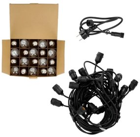 Catena decorativa da esterno LED BAJA ST64 20xE27/1W/230V 20,9m IP44 bianco caldo