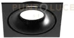 Gibo' faretto gu10  ip20 da incasso nero 10x10cm