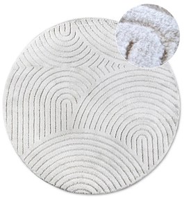 Tappeto rotondo bianco ø 160 cm Panglao New York White – Elle Decoration