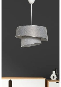 Lampadario su corda BARETTE 1xE27/60W/230V argento/cromo lucido