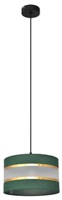 Lampadario a sospensione con filo HELEN 1xE27/15W/230V diametro 25 cm verde/oro