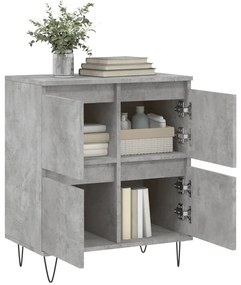 Credenza grigio cemento 60x35x70 cm in legno multistrato