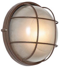 Lampada da parete per esterni industriale marrone ruggine IP44 - Hanneke