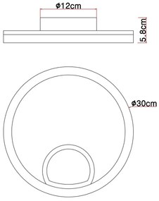 Globo 67298D - Plafoniera LED BEATRIX LED/12W/230V