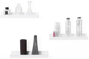 Set di 3 mensole da parete SHELFY bianche